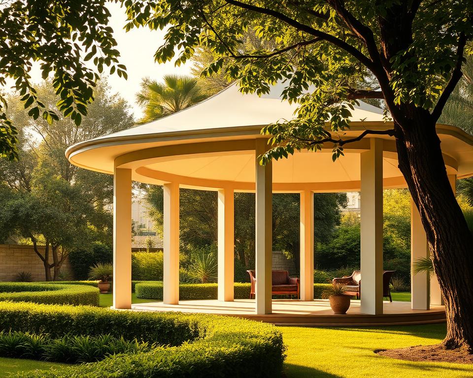 Pavillon Bauart und Gestaltung
