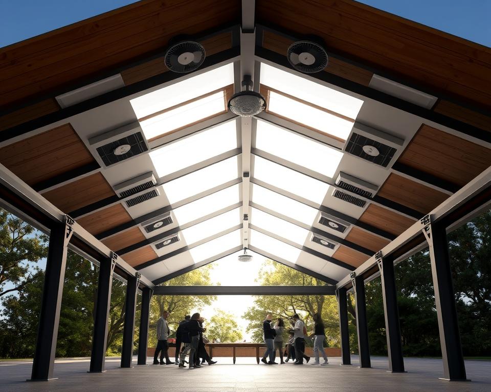 Pavillon Sicherheit Belüftung