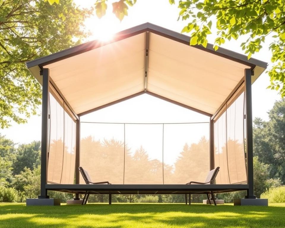 Pavillon Wetterschutz und Stabilität