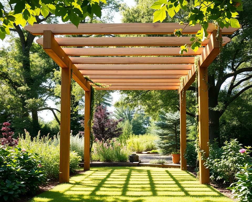 Pergola Bauweise im Garten