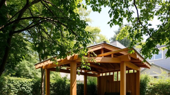 Kann Nachbar Holz-Pavillon verbieten? Rechtliche Infos