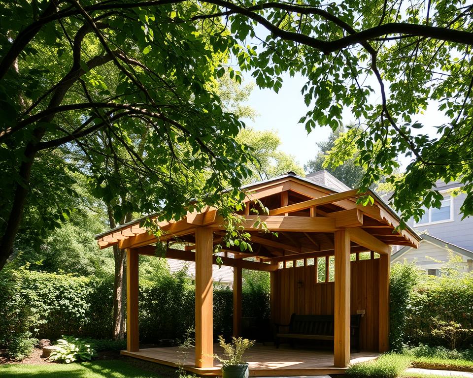 Kann Nachbar Holz-Pavillon verbieten? Rechtliche Infos