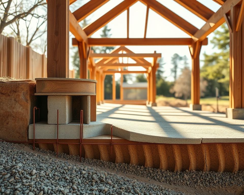 Wie tief muss das Fundament für einen Holz-Pavillon sein?
