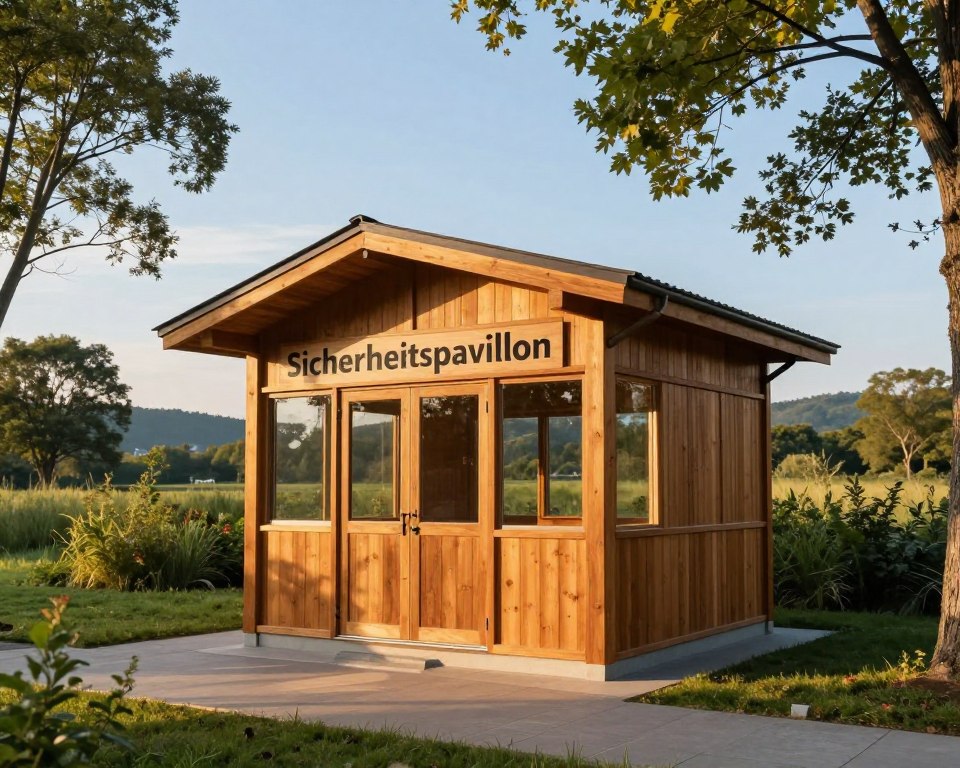 Installation Sicherheitspavillon Installation Sicherheitspavillon